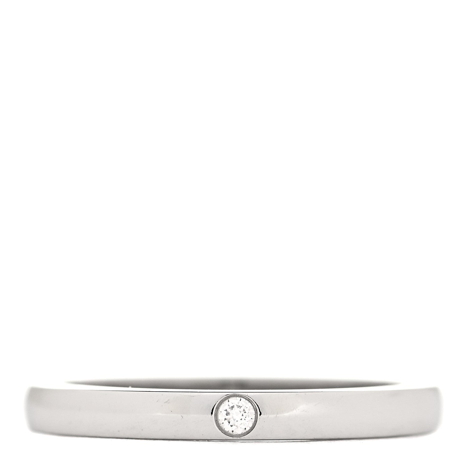 Cartier Platinum Diamond 2.1mm Ballerine Wedding Band Ring 48 4.5 1 of 4