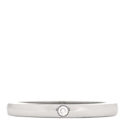 Cartier Platinum Diamond 2.1mm Ballerine Wedding Band Ring 48 4.5 1 of 4