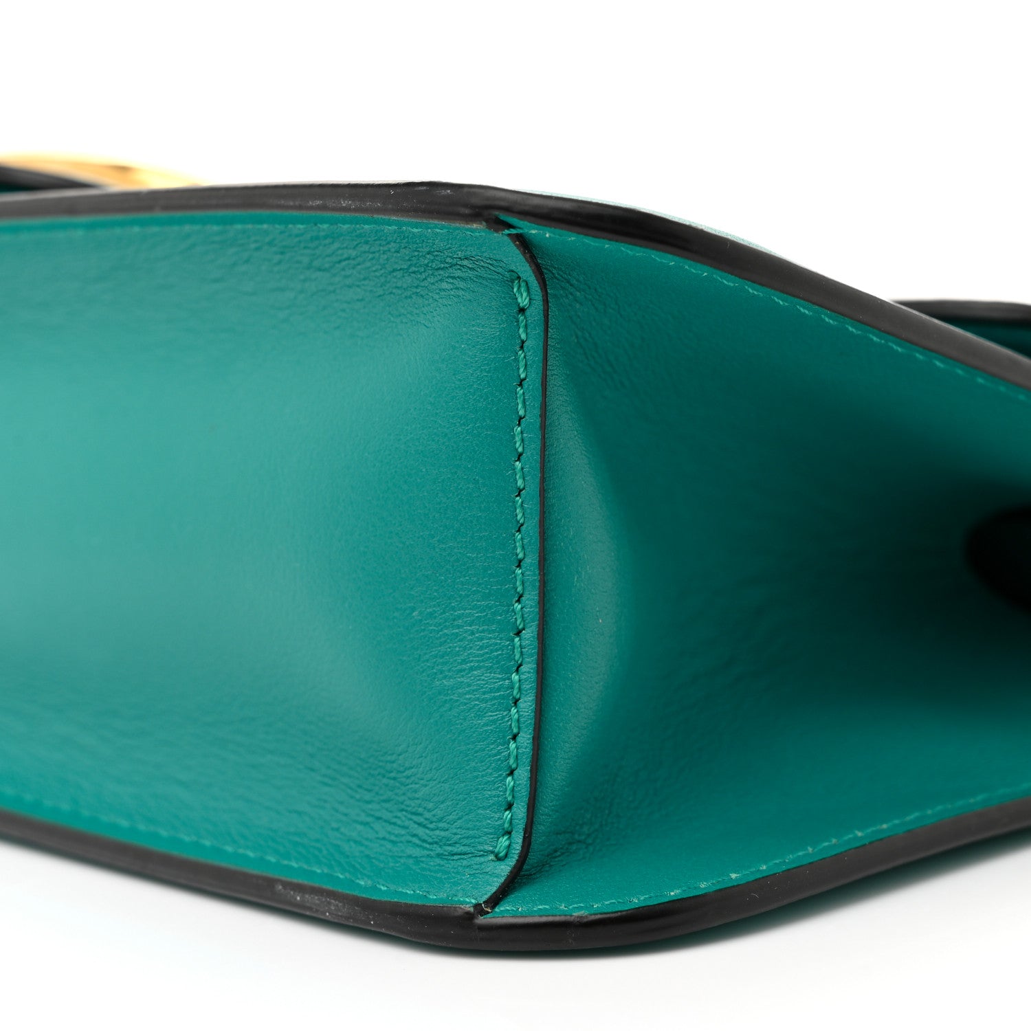 Valentino Garavani Calfskin Vlogo Loco Shoulder Bag Peacock 10 of 10