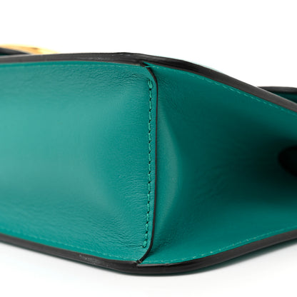 Valentino Garavani Calfskin Vlogo Loco Shoulder Bag Peacock 10 of 10