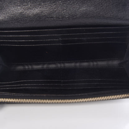 Balenciaga Chevre Gold Metallic Edge Hardware Money Wallet Black 5 of 9