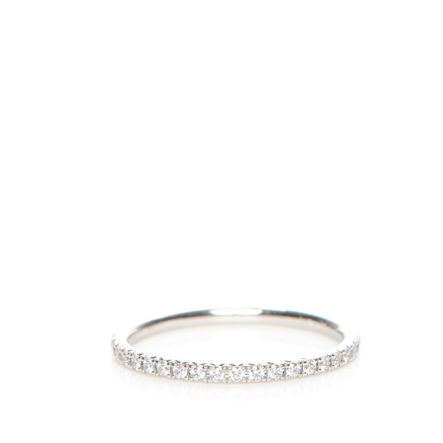 Tiffany 18K White Gold Diamond Metro Ring 5 3 of 5