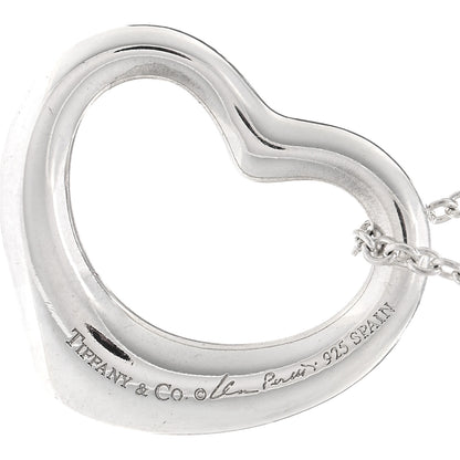 Tiffany Sterling Silver 22mm Elsa Peretti Open Heart Pendant Necklace 4 of 4