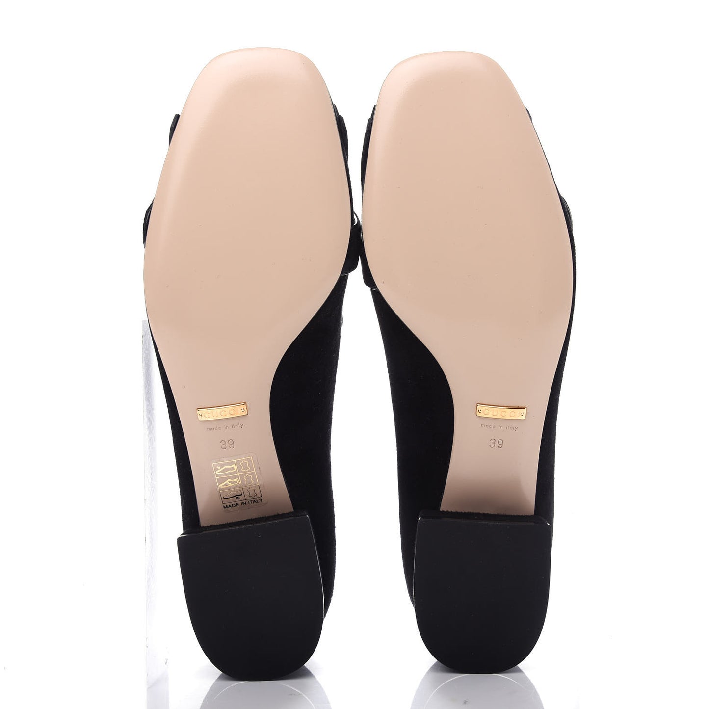 Kid Scamosciato GG Marmont Fringe 25mm Loafer Pumps 39 Black