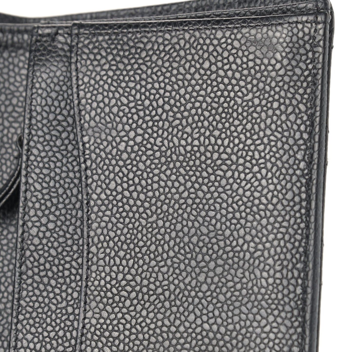 Caviar Quilted Yen Wallet Black