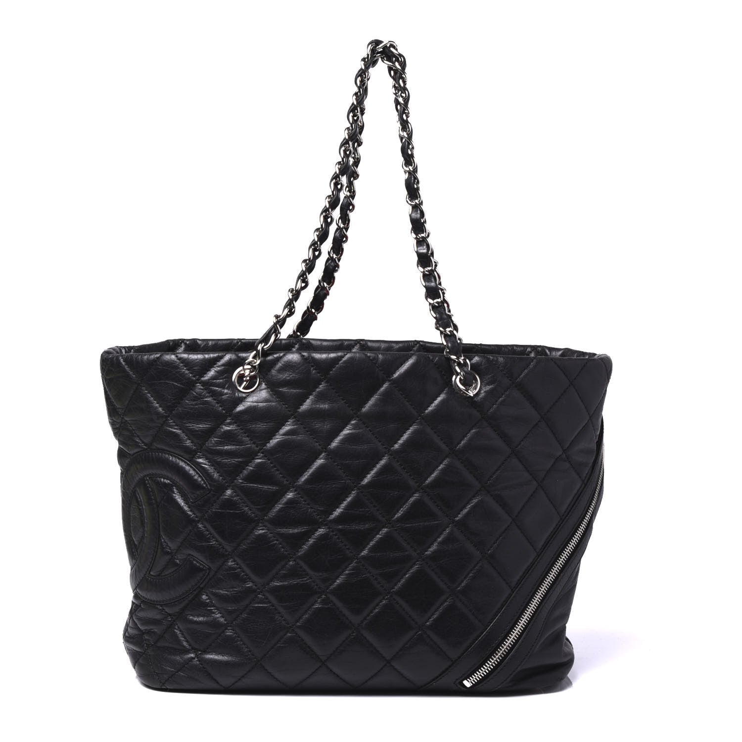 Chanel Aged Calfskin Quilted Large Cotton Club Tote Black 1 of 11