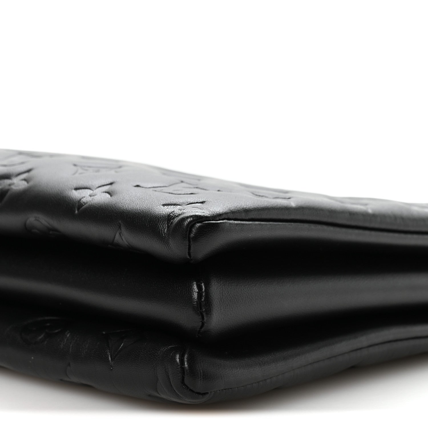 Louis Vuitton Lambskin Embossed Monogram Coussin MM Black 9 of 10