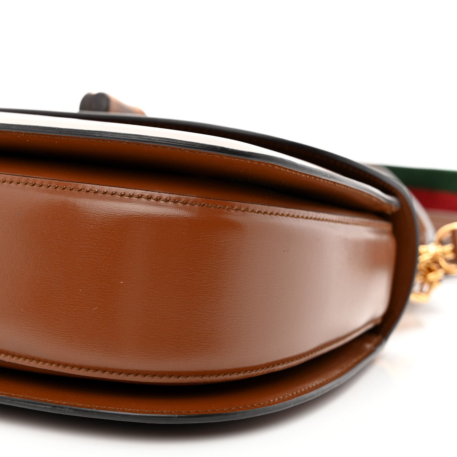 Gucci Boarded Dyana Lux Calfskin Web Medium Bamboo 1947 Top Handle Bag Brown 10 of 11