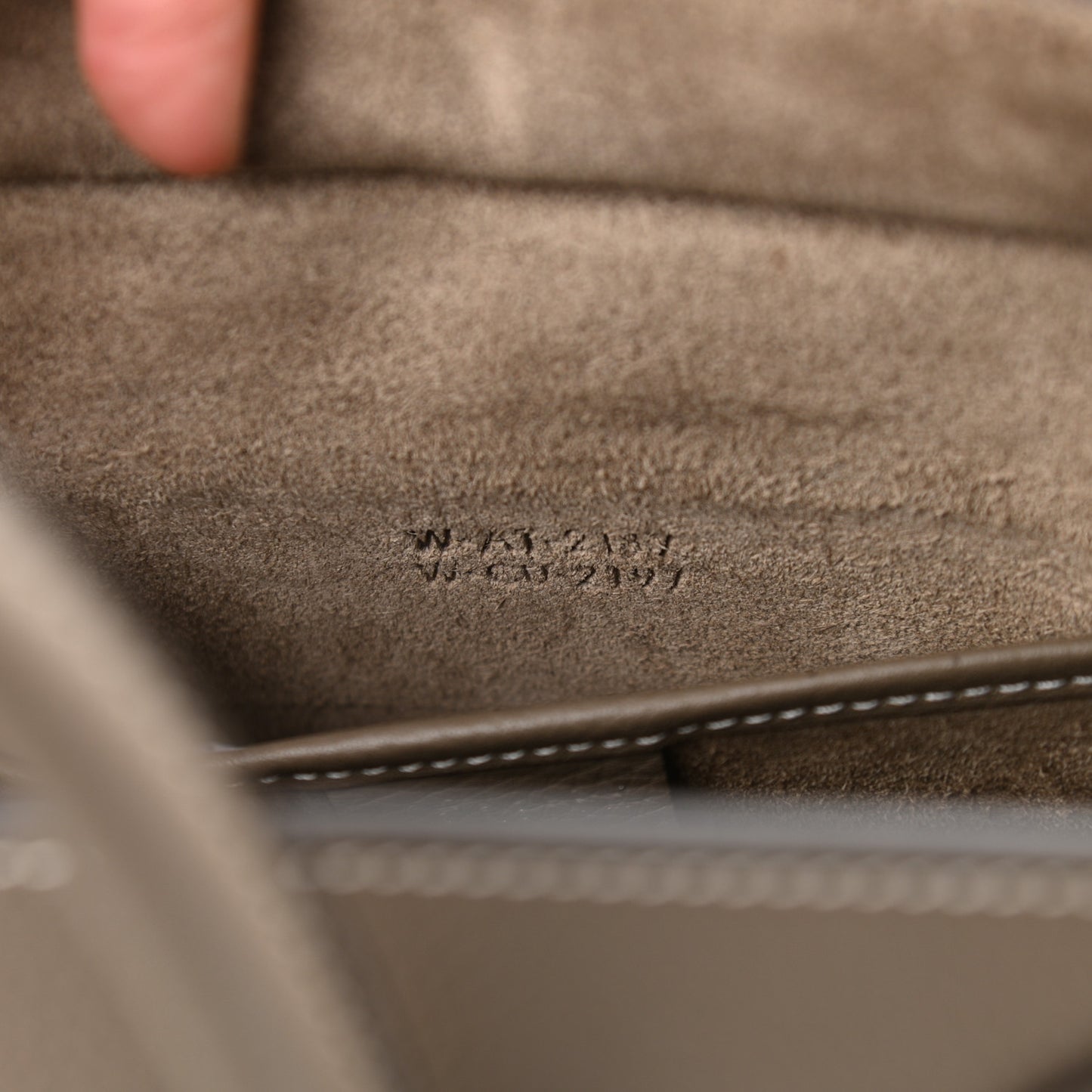 Drummed Calfskin Nano Luggage Souris