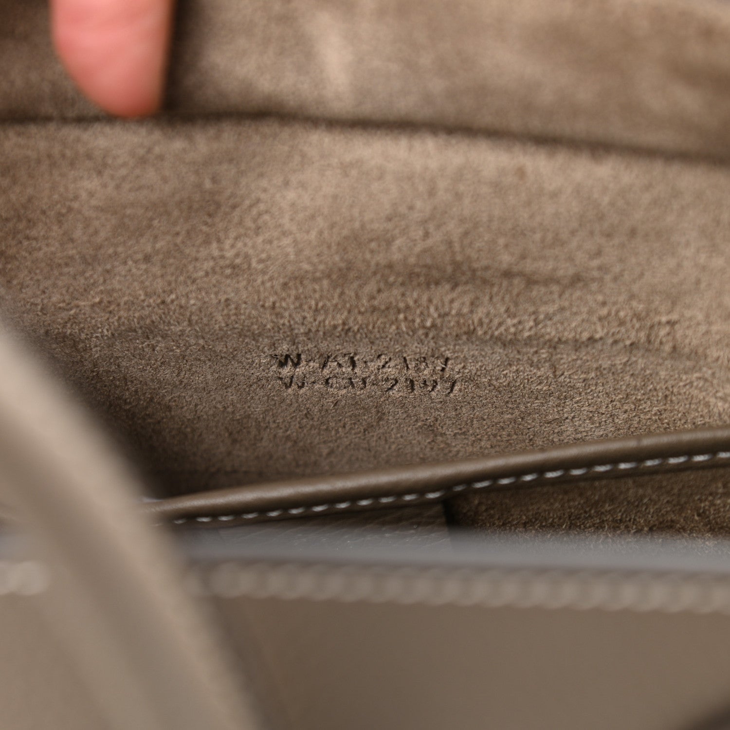 Celine Drummed Calfskin Nano Luggage Souris 7 of 12