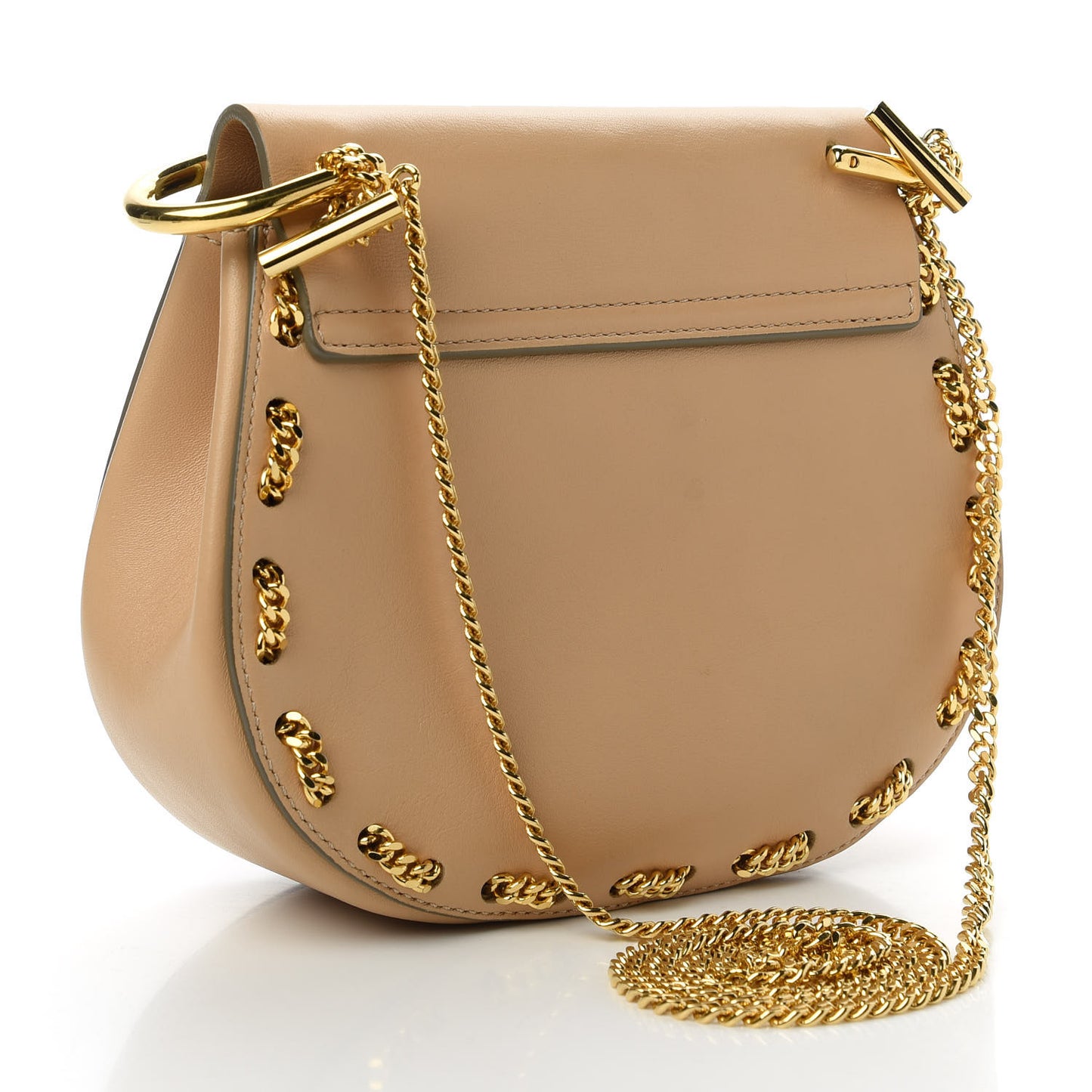 Calfskin Mini Drew Chain Shoulder Bag Blush Nude