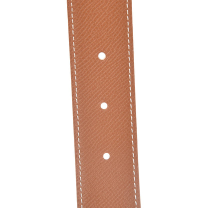 Hermes Swift Epsom 32mm Au Carre H Belt 95 Black Gold 5 of 8