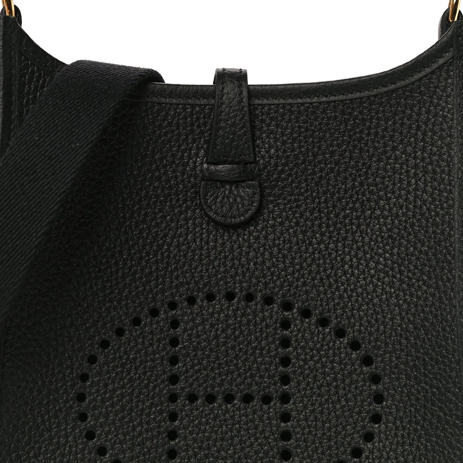 Hermes Taurillon Clemence Evelyne TPM Black 6 of 10
