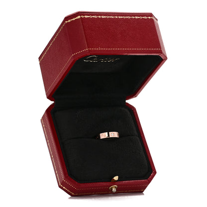 Cartier 18K Pink Gold Diamond 4mm LOVE Wedding Band Ring 46 3.75 6 of 6
