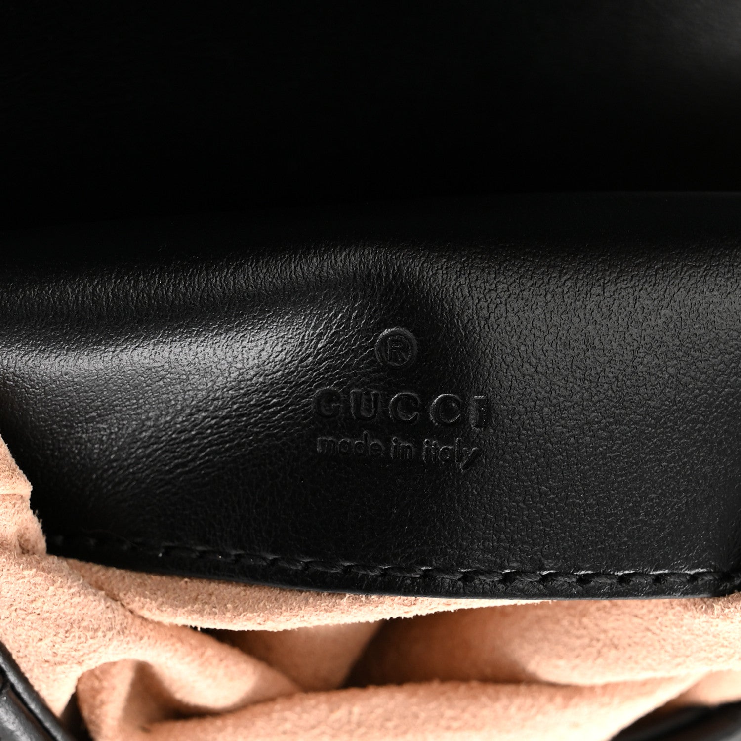 Gucci Calfskin Small GG Marmont Phone Crossbody Bag Black 6 of 10