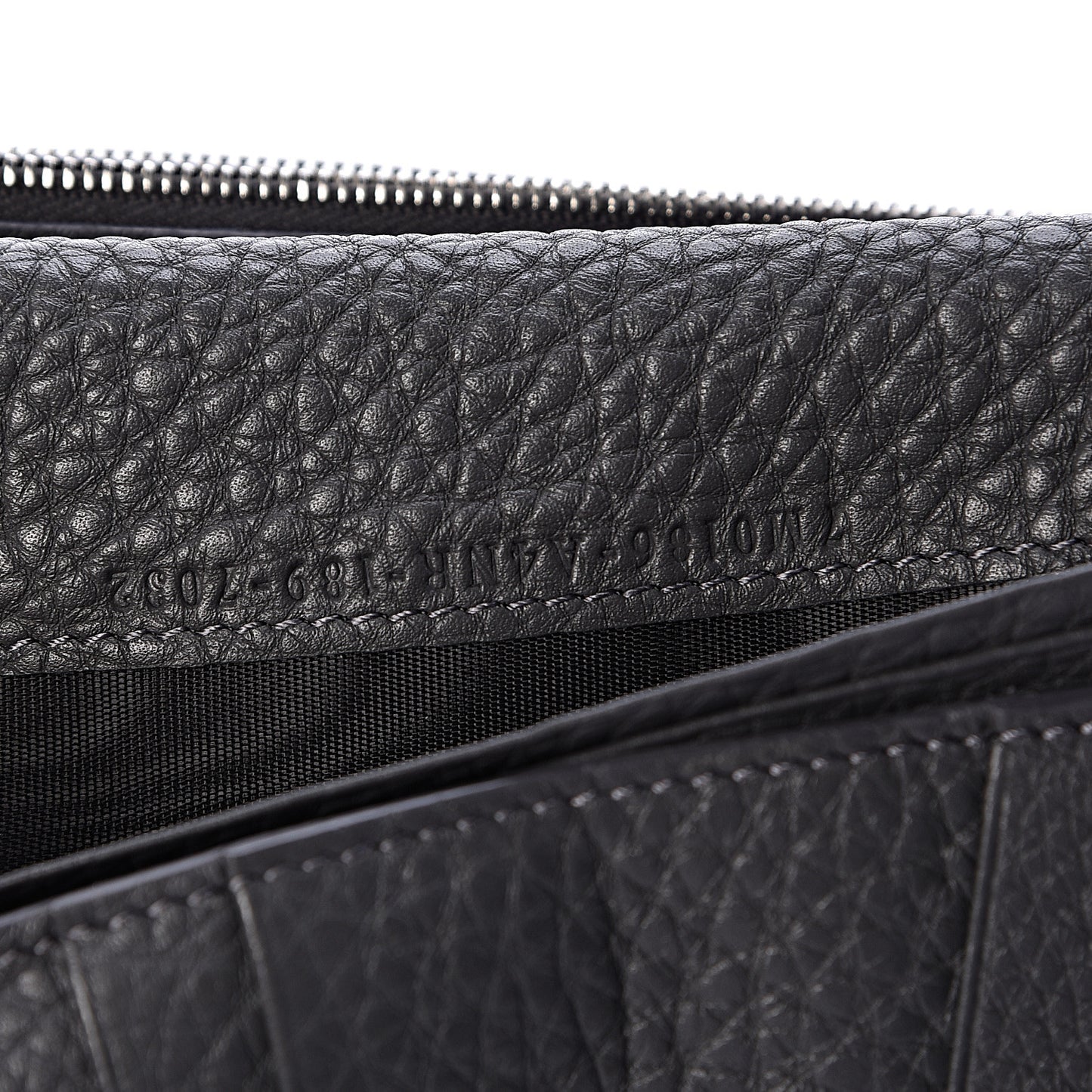 Cuoio Romano Stamp Patch Continental Wallet Asfalto