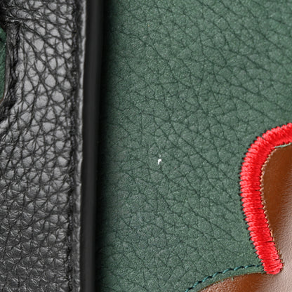 Christian Louboutin Grained Calfskin Embroidered Small Eloise Tote Black Multicolor 15 of 16