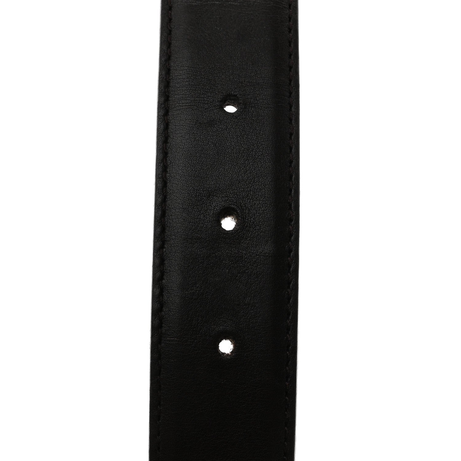 Gucci Calfskin Square Buckle Horsebit Belt 90 36 Brown Multicolor 4 of 5