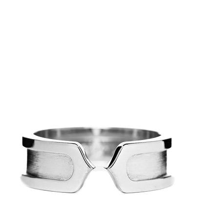 Cartier 18K White Gold 6.5mm C De Ring 52 6 1 of 6