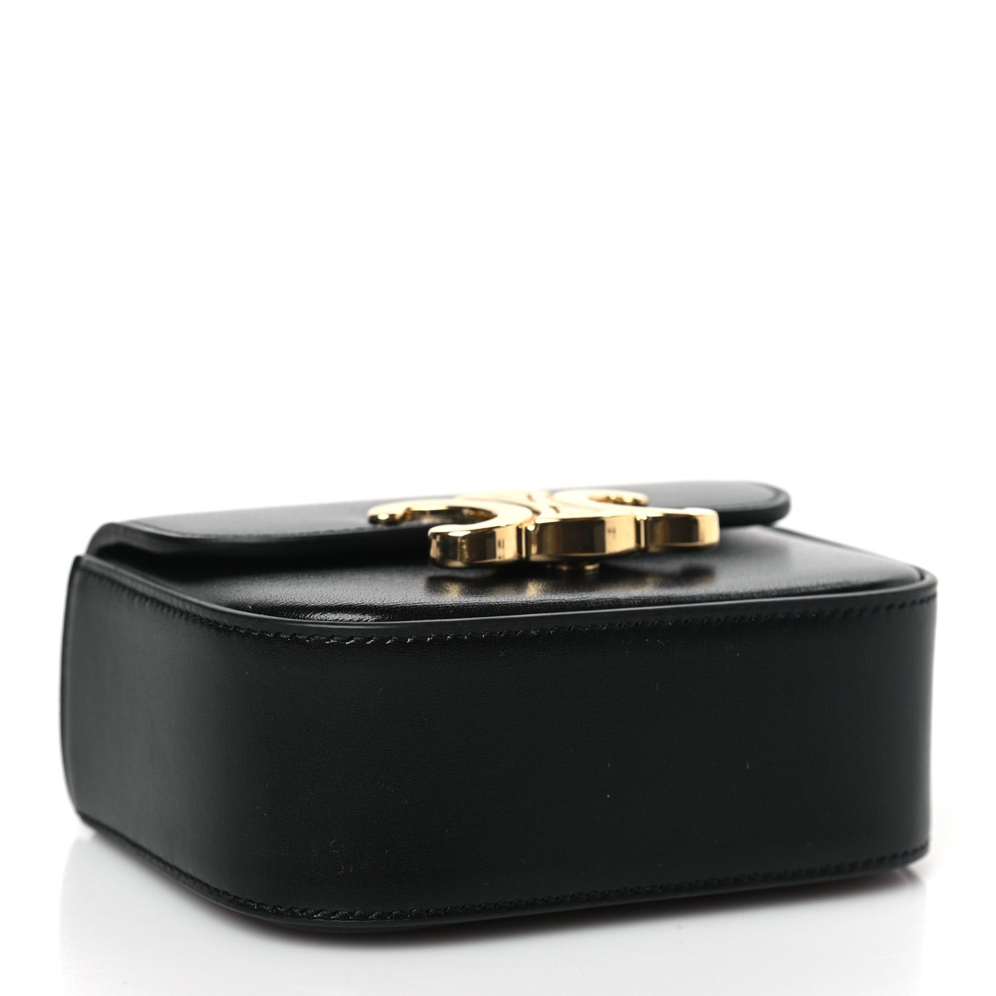 Shiny Calfskin Mini Chain Claude Black