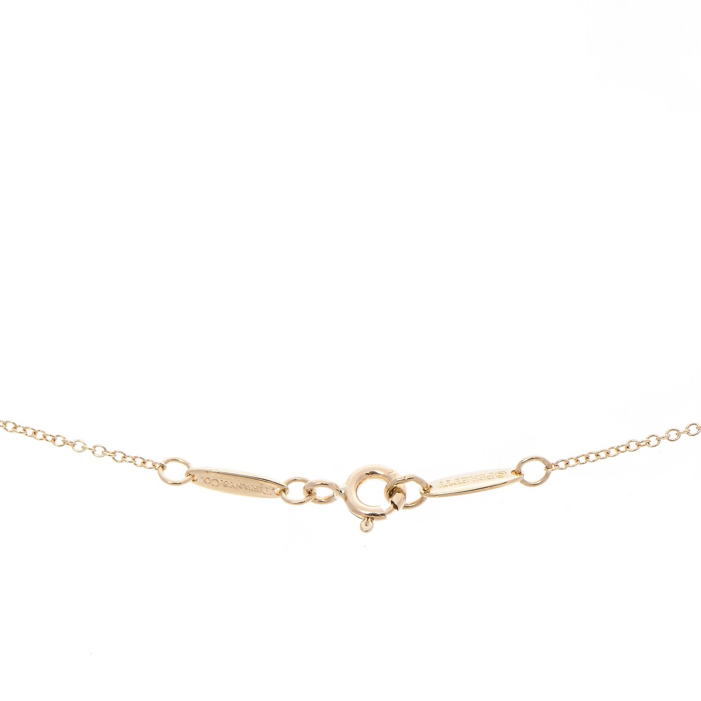 18K Yellow Gold 12mm Elsa Peretti Teardrop Pendant Necklace