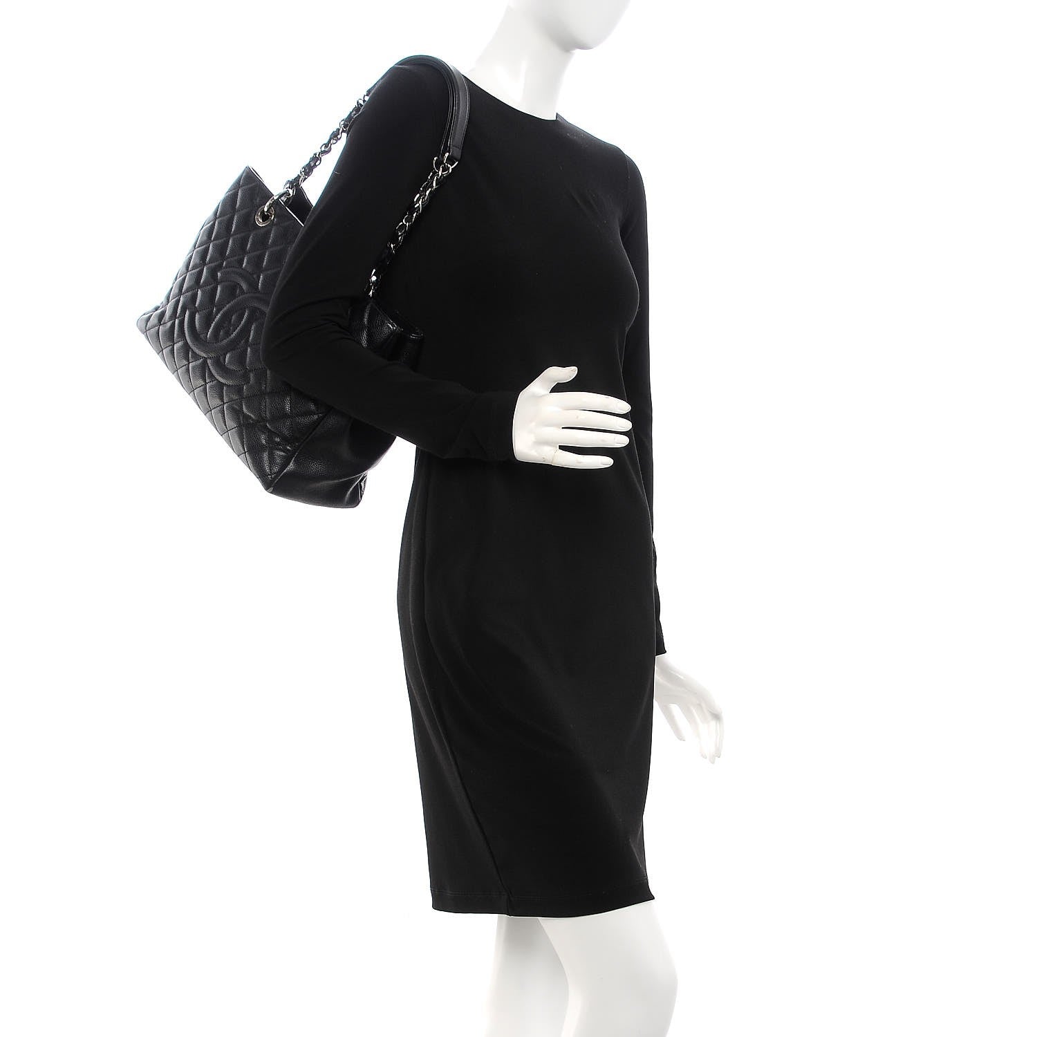 Chanel Caviar Grand Shopping Tote GST Black 2 of 15