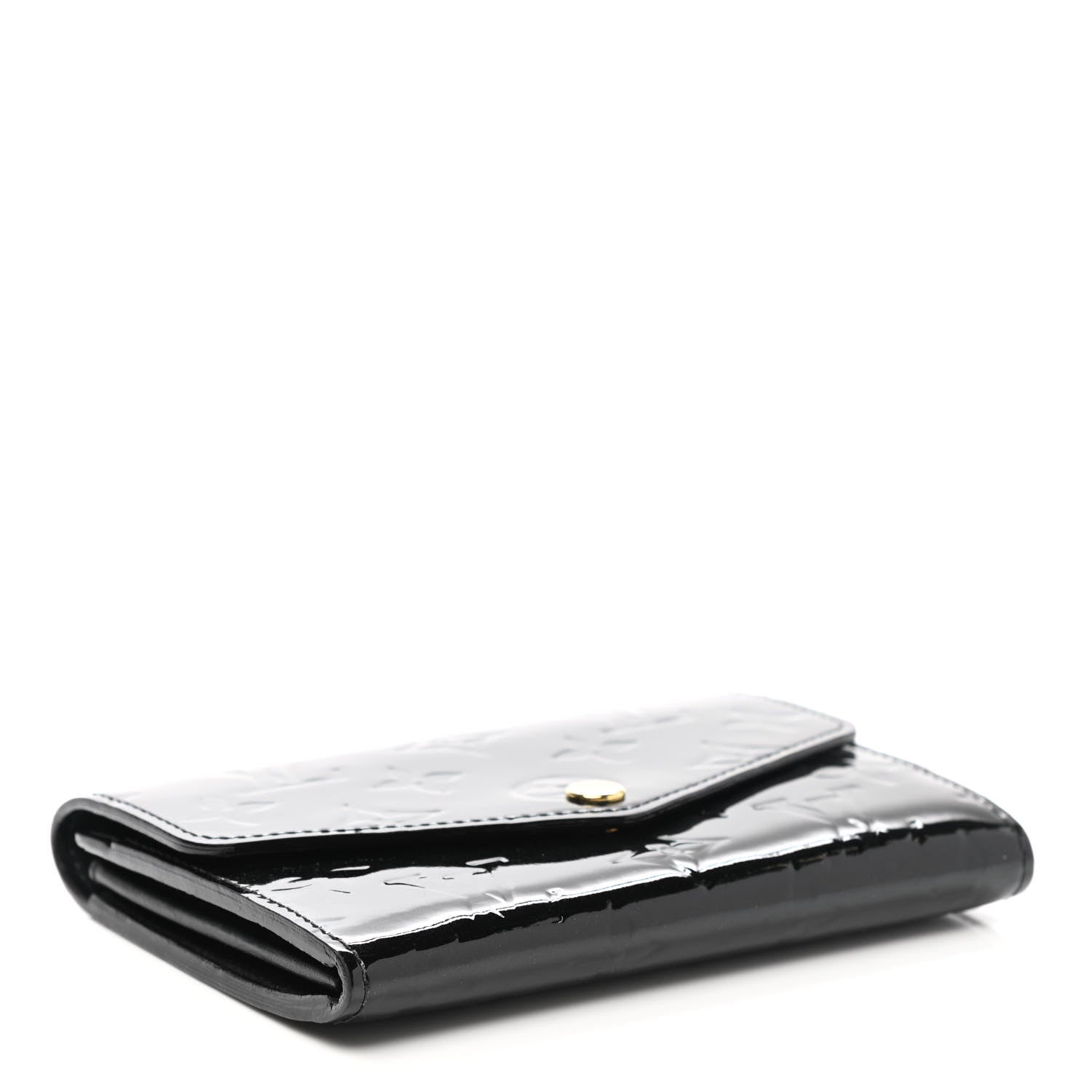 Louis Vuitton Vernis Sarah Compact Wallet Black Magnetique 4 of 6