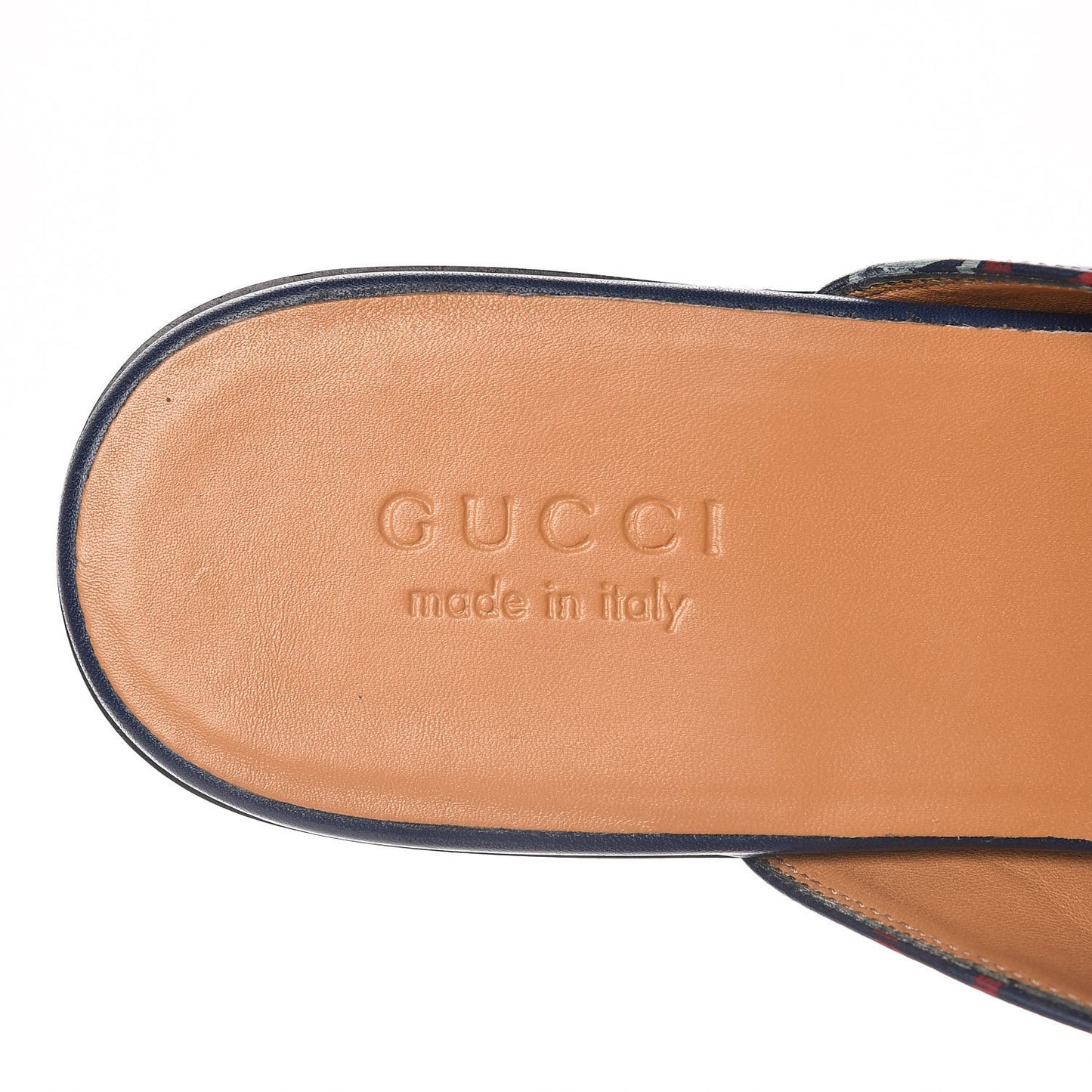 Calfskin GucciGhost Print Mens Princetown Slippers 12 Blue Agata Hibiscus Red