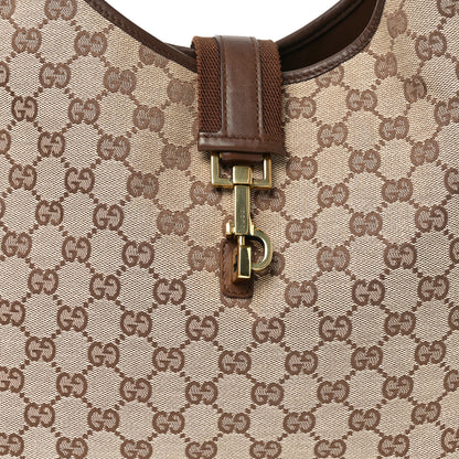 Gucci Monogram Jackie O Hobo Dark Brown 8 of 10