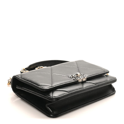 Chanel Lambskin Quilted Chanel 19 Wallet On Chain WOC Black 4 of 11