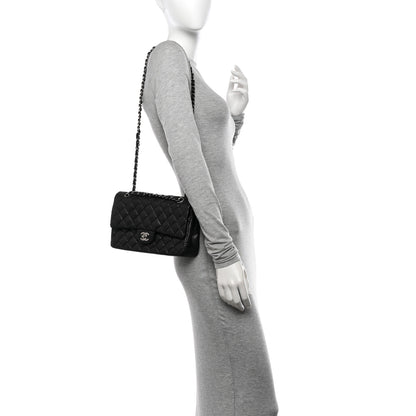 Chanel Lambskin Perforated Medium Double Flap Black 2 of 12