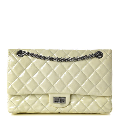Chanel Distressed Patent Quilted 2.55 Reissue Flap 227 White 1 of 13
