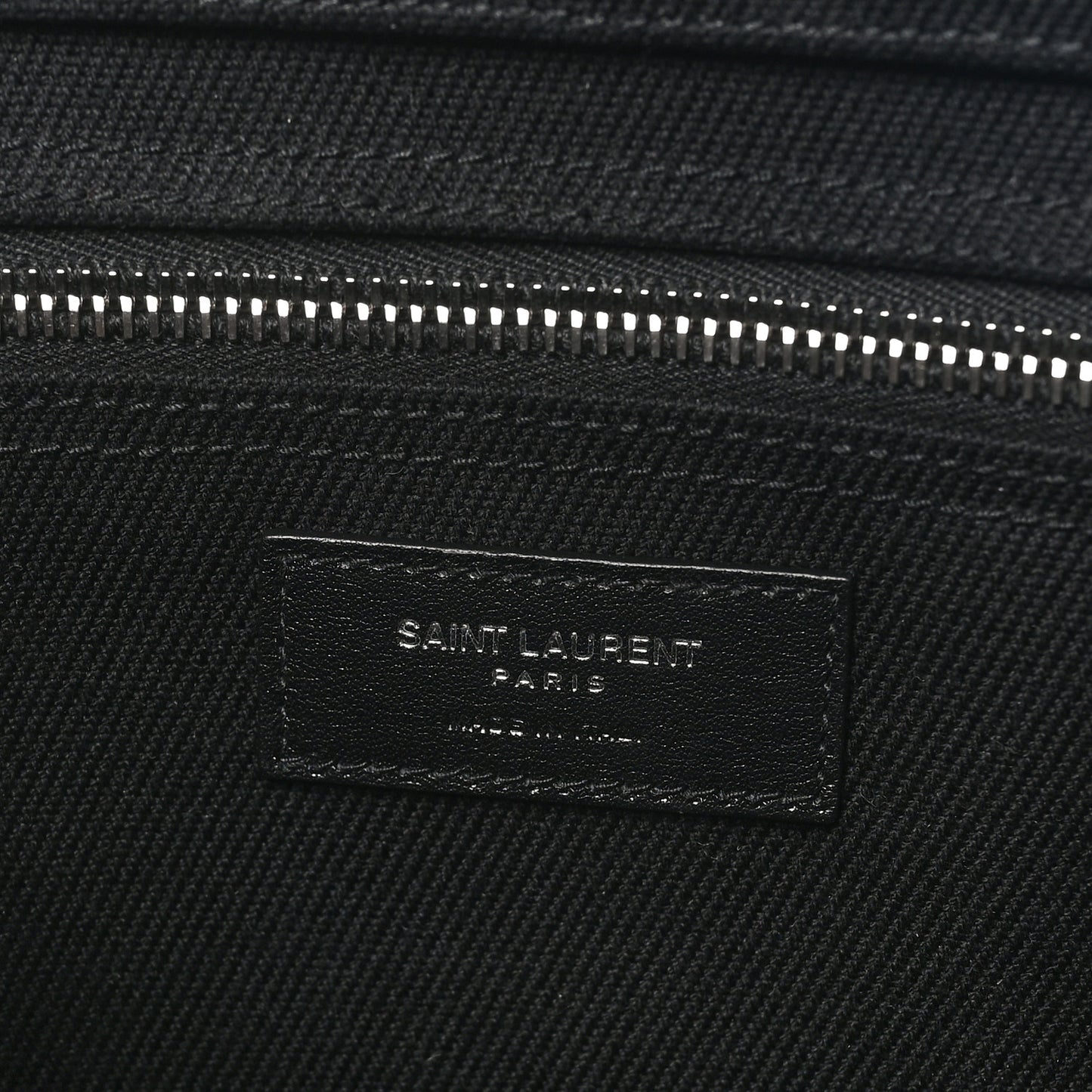 Linen Calfskin Rive Gauche Tote Black
