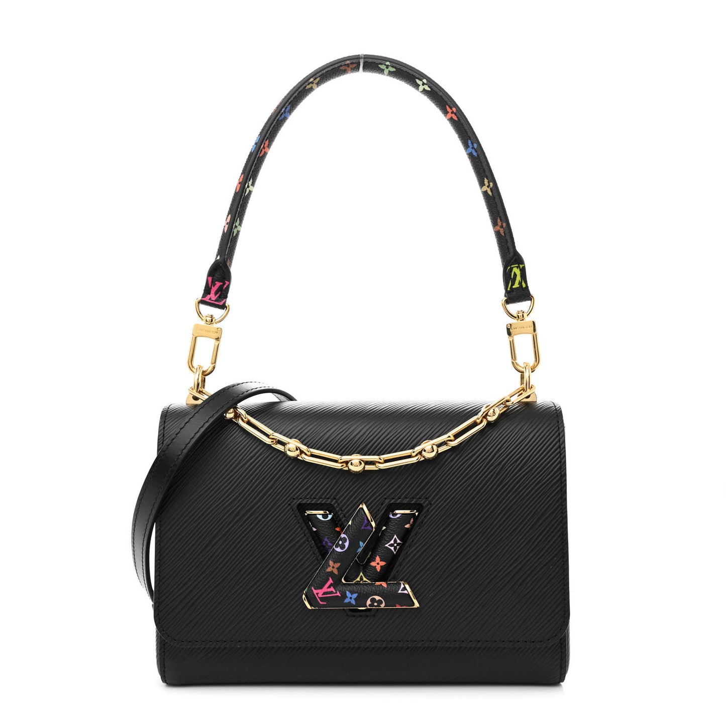 LV X TM Epi Twist MM Slim Shoulder Bag Black
