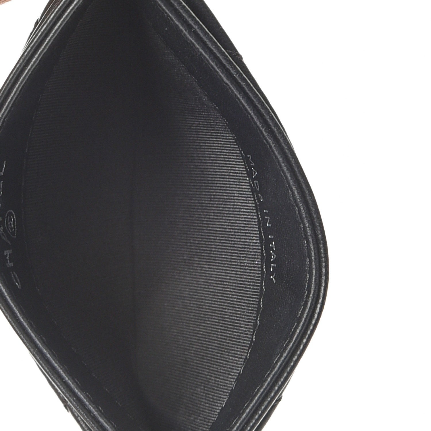 Chanel Lambskin Quilted CC Crossing Card Holder Black 5 of 9