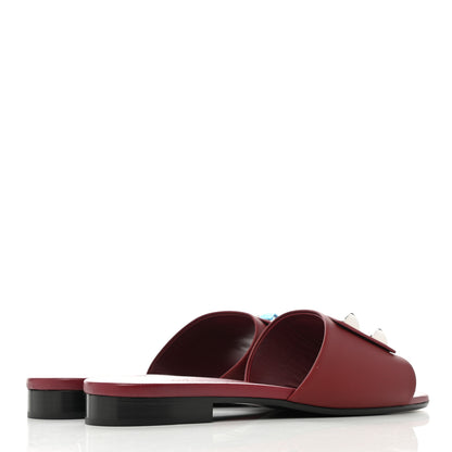 Hermes Calfskin Dune Sandals 38 Rouge Sangria 4 of 10