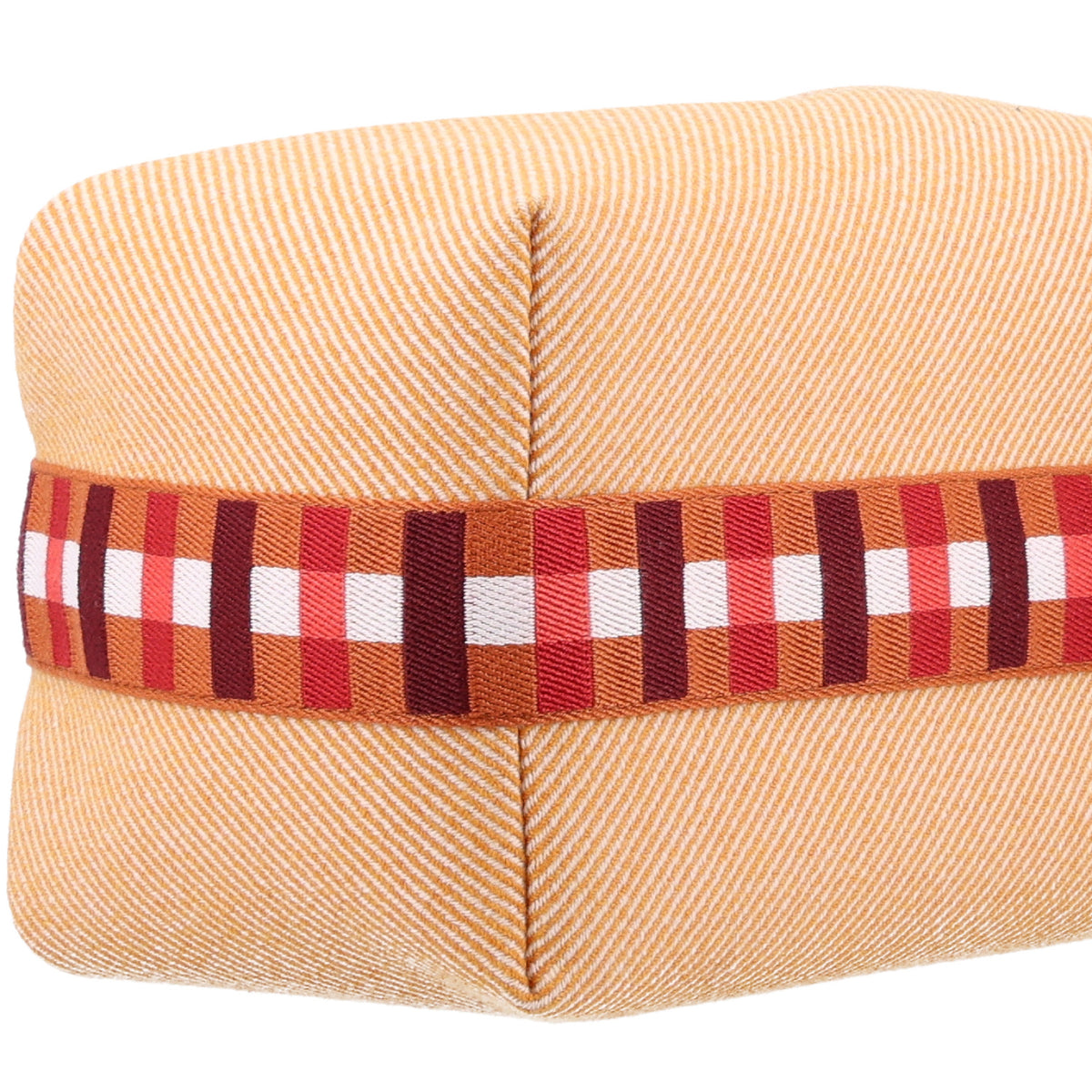 Hermes Merino Wool Large Au Carre Bride-A-Brac Pouch Fauve 8 of 9