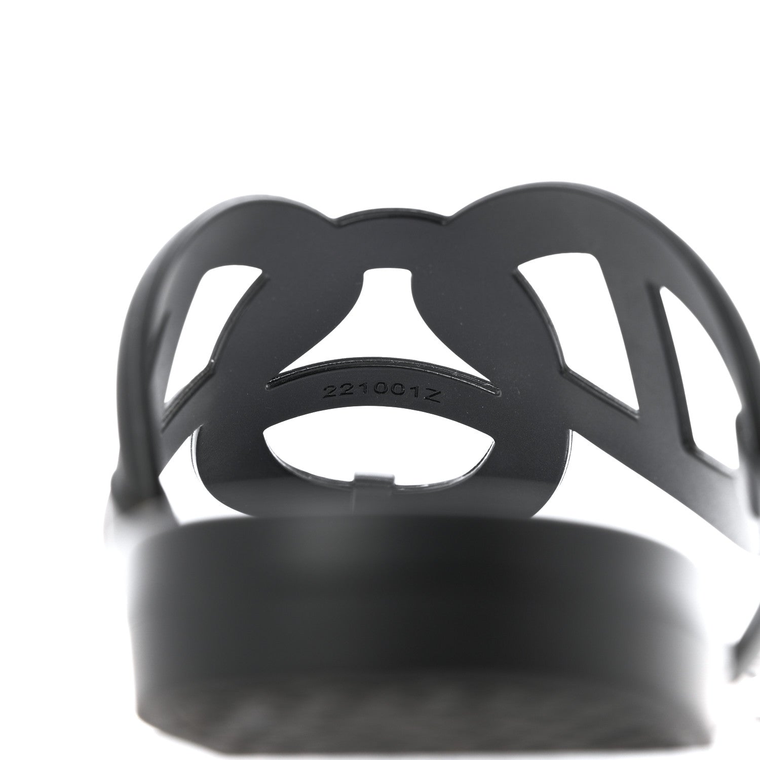 Hermes Rubber Womens Egerie Sandals 38 Black 6 of 11