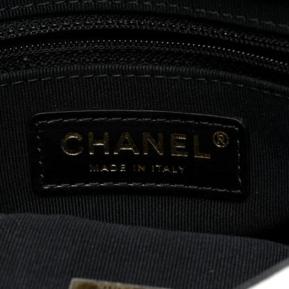 Chanel Canvas Printed Deer Coco Mini Single Flap White Black 6 of 10