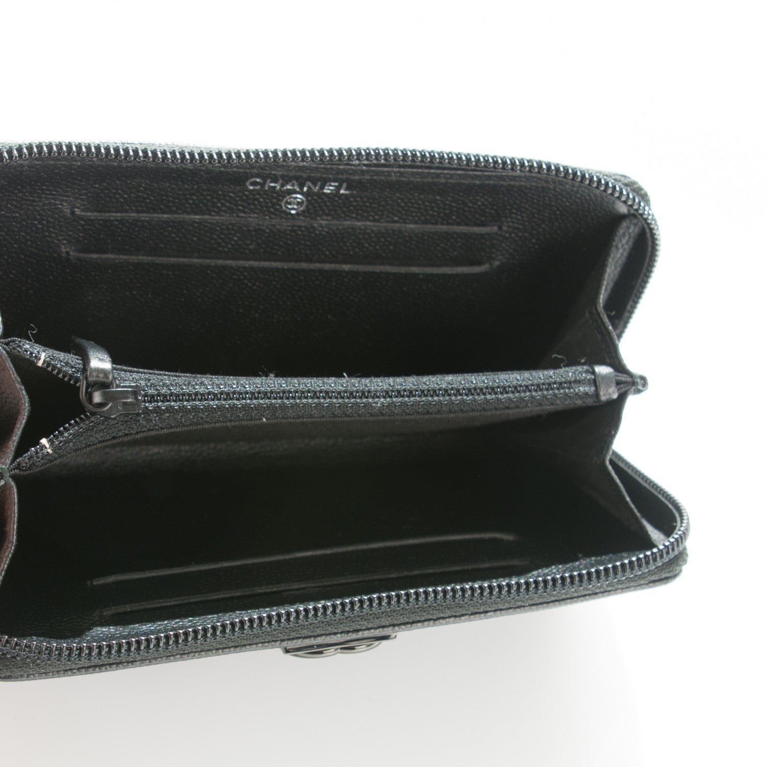 Chanel Caviar Quilted Small Boy Zip Around Wallet So Black 5 of 8