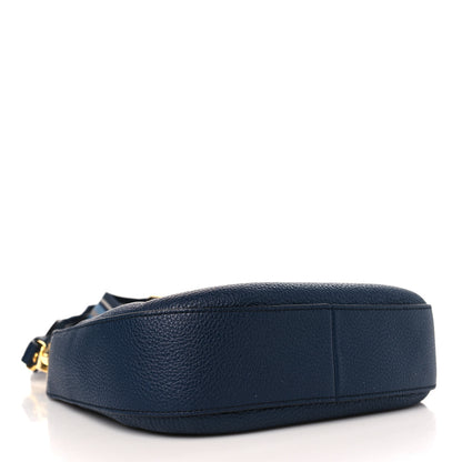 Prada Vitello Daino Zippered Messenger Hobo Baltico 4 of 8