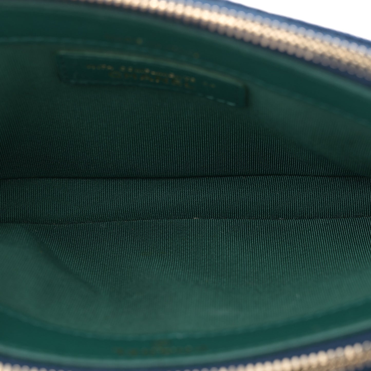 Jersey Quilted Small Clutch With Chain Navy