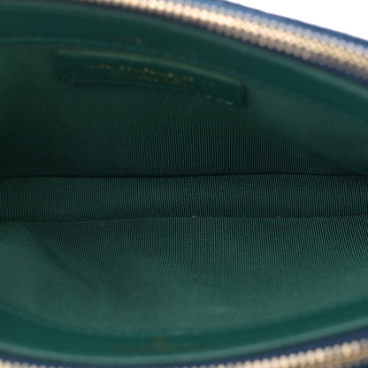Chanel Jersey Quilted Small Clutch With Chain Navy 5 of 11