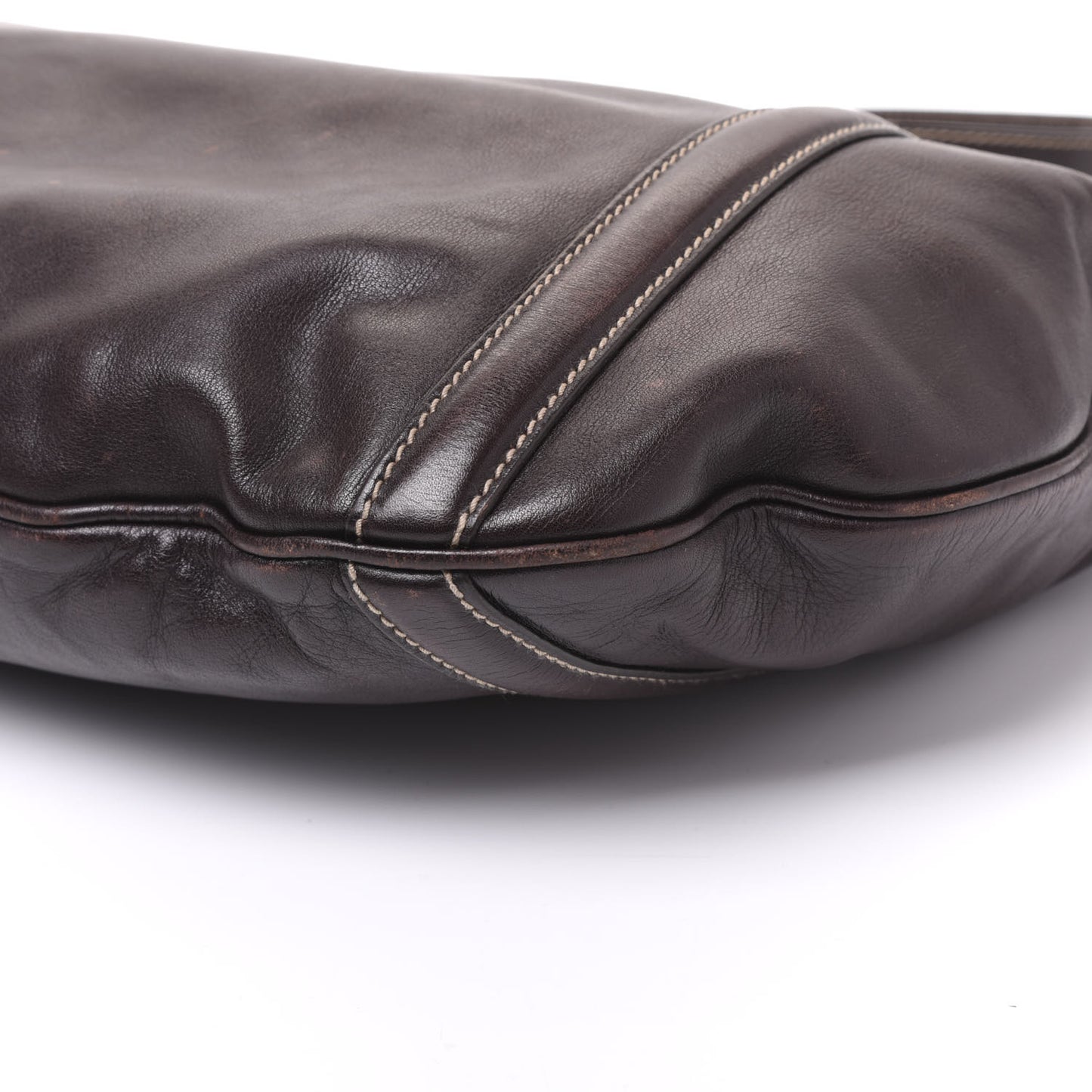 Calfskin Medium Britt Tote Dark Brown