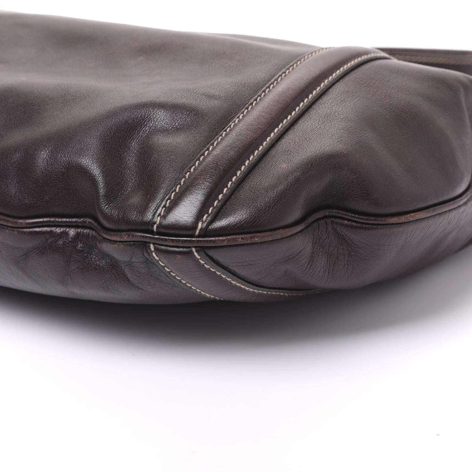 Gucci Calfskin Medium Britt Tote Dark Brown 6 of 9