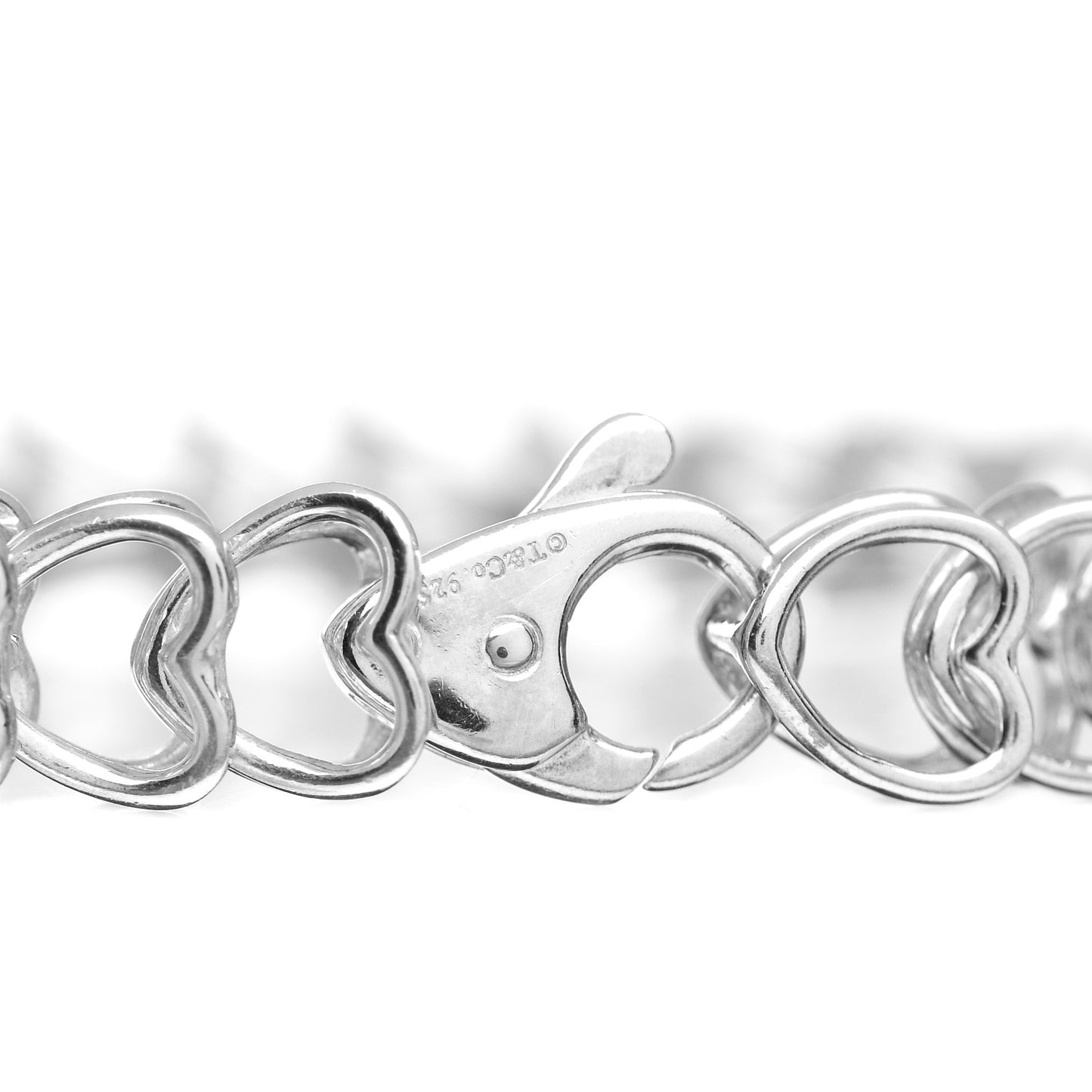 Sterling Silver Heart Link Bracelet
