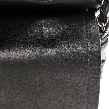 Chanel Lambskin Quilted Medium Double Flap Black 14 of 19
