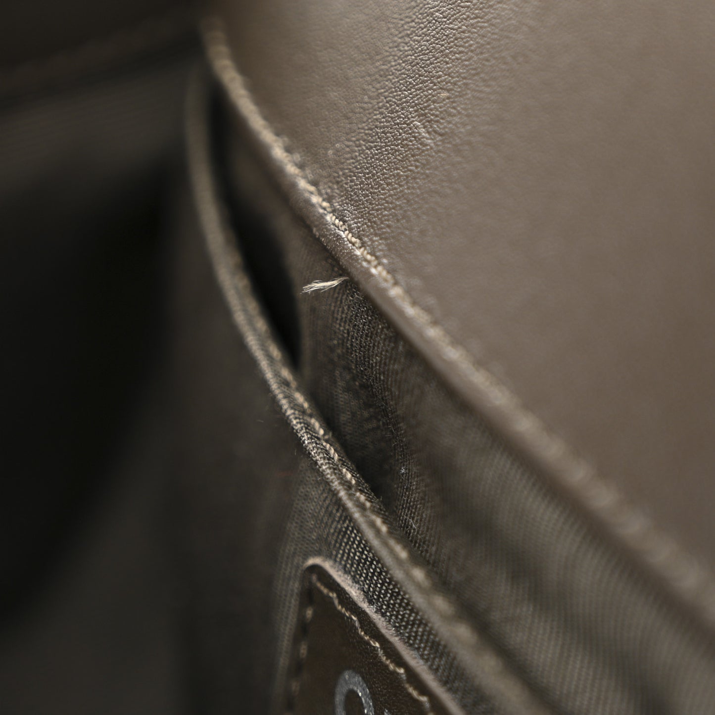 Calfskin Quilted Small Boy Top Handle Flap Grey Burgundy