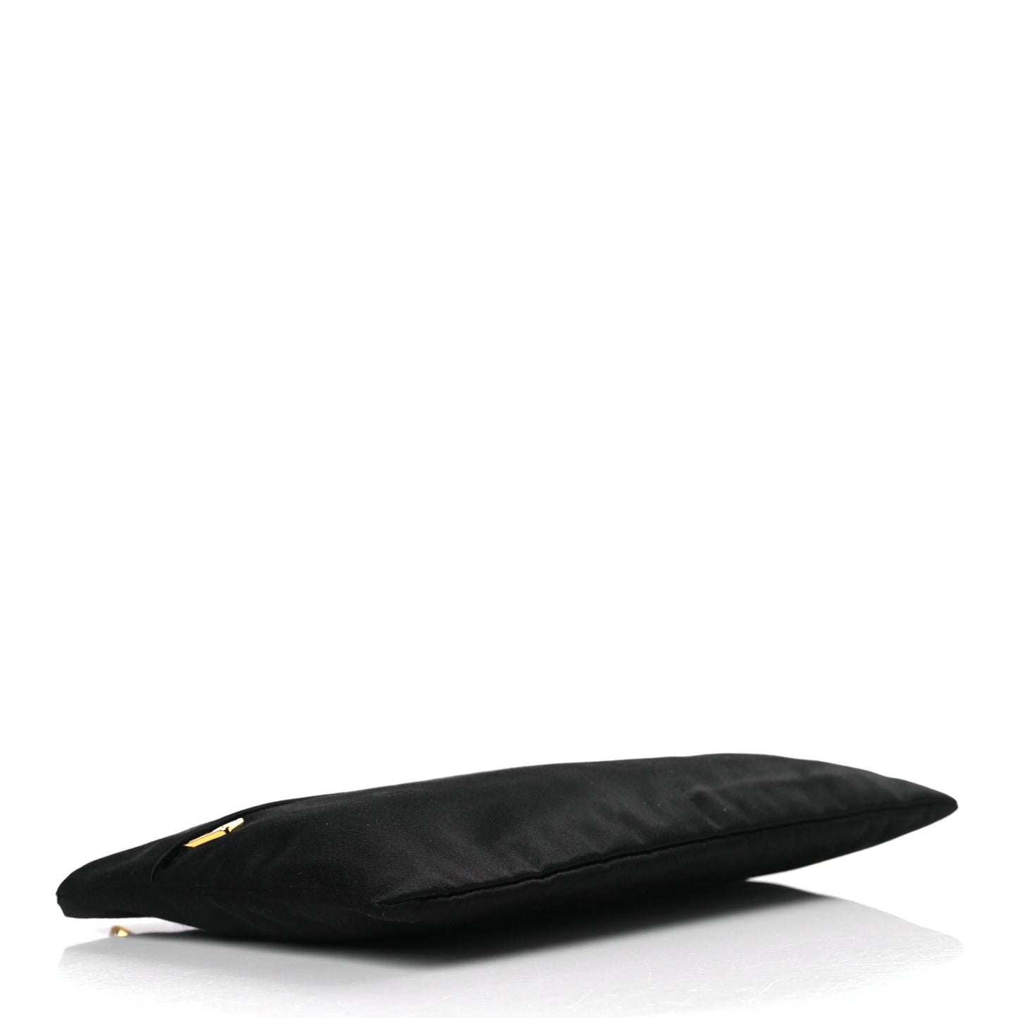 Satin Raso Evening Clutch Black
