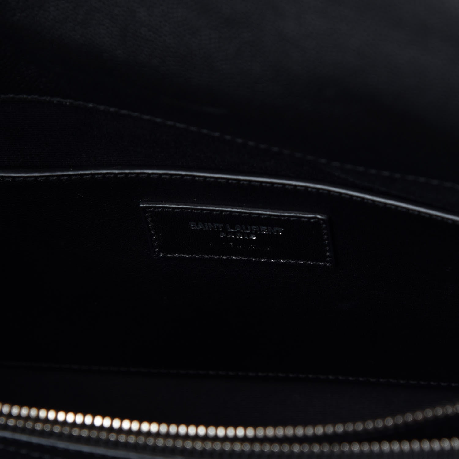 Saint Laurent Grain De Poudre Medium West Hollywood Monogram Fold-Over Black 6 of 16